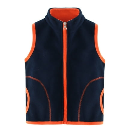 

Zlekejiko Toddler Kids Baby Girls Boys Winter Warm Thick Cotton Sleeveless Patchwork Vest Clothes