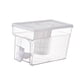 thumbnail image 3 of Hervidor de agua fría con grifo, jarra para jugo con grifo, dispensador de bebidas heladas de 4 l Blanco, 3 of 9