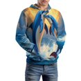 thumbnail image 5 of Dolphins Jumping at Sunset-1 Men's Women Vintage 3D Hooded Sweatshirt - All-Season Loose Fit Streetwear, 5 of 6