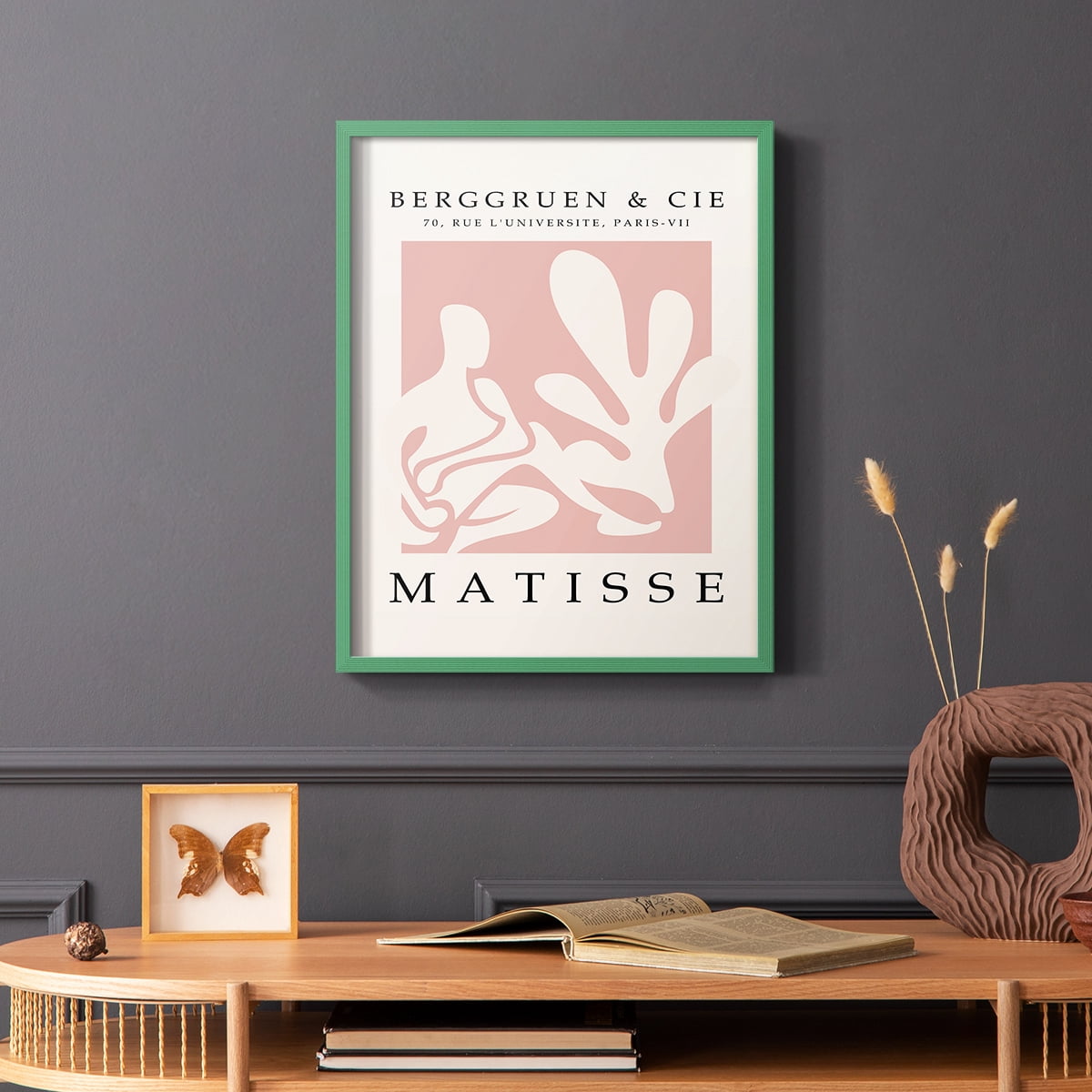 Matisse CXXXI Framed Print in Green Solid Wood 16 x 20 Framed Print