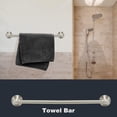 thumbnail image 2 of 4-Piece Bathroom Hardware Accessory Set Brushed Nickel, Wall Mounted Bath Accessory, Towel Rack Set Includes 25″ Towel Bar + Towel Ring + Toilet Paper Holder + Multi-Purpose Towel Hook, 2 of 9