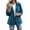 Blue, variant on Mifsaly Womens Short Trench Jacket Button Down Coat Lapel Color Block Cuffs Fall Vantage Trendy Work Office Outfits with Pockets