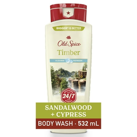 Old Spice Fresher Timber Scent Body Wash for Men, 18 oz