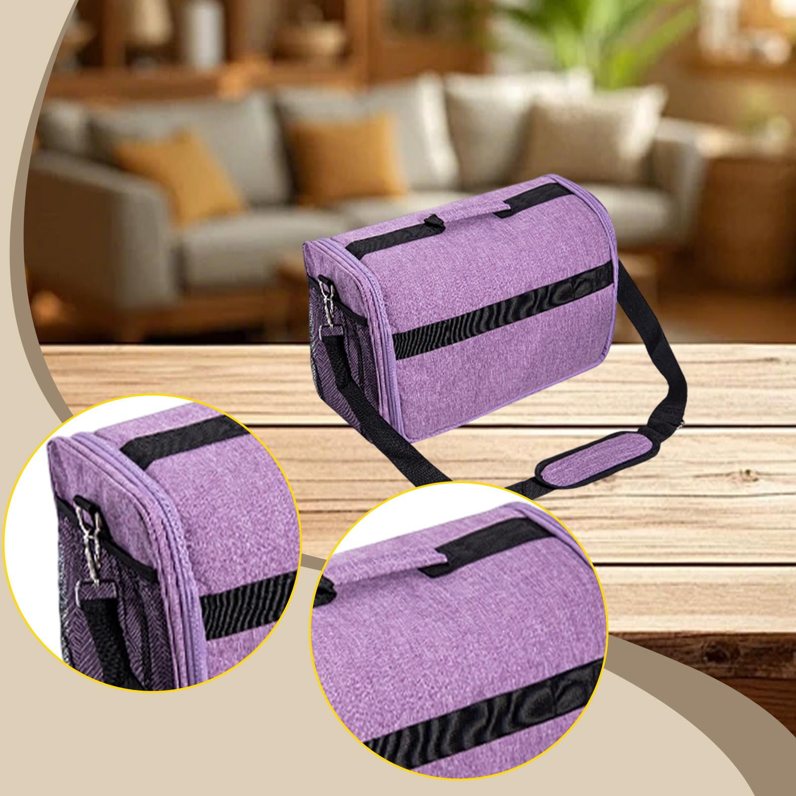 GUOOL Cutting Machine Storage Bag Cutting Machine Dust Cover Protective Cover With Pockets Oxford Cloth Tool Organizer Tote Suitable For Home Storage Office Travel Crafting Spaces violet