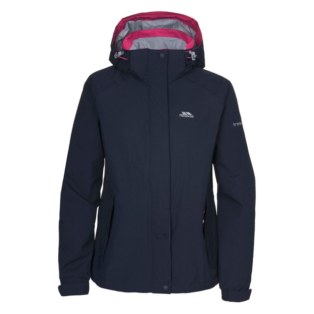 Trespass - Chaqueta impermeable con capucha Modelo Florissant para mujer - Invierno/Nieve (Negro Iris)