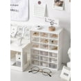 thumbnail image 3 of 9 Grids Desktop Storage Box Jewelry Drawer Dust-proof Woman Girl Pearl Beads Storage Boxes Plastic Cosmetic Earrings Makeup Container Organizer, 3 of 6