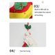 thumbnail image 3 of Calcetín Navideño Pet Snuffle Mat Ligero Pet Nosework Training Toy Hanging Slow Feeding Pad Dispositivo De Sonido Incorporado Para El Dormitorio De Mascotas Sala De Estar Vogacara PT001014-00, 3 of 7