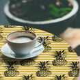 thumbnail image 2 of Ambesonne Grunge Fitted Round Tablecloth, Retro Striped Vintage, 45"- 56" Diameter, Black and Earth Yellow, 2 of 5