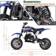 thumbnail image 6 of Arshin 50cc 4-Stroke Gas Dirt Bike - 20 MPH Max Speed,Disc Brakes,Perfect Youth & Adult Beginner Pit Bike(Blue), 6 of 8