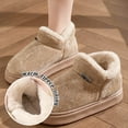 thumbnail image 3 of AUXDIQ Women Men Winter Boots Slippers Home Warm Fleece Booties Slipper Anti Slip House Shoes Indoor Outdoor, 3 of 5