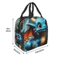 thumbnail image 2 of Defioc Adorable Blue Baby Dragon Print Lunch Box,Lunch Bag for Women Men Reusable Insulated Lunch Tote for Work/Office/Picnic/Travel, 2 of 6