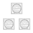thumbnail image 1 of Destyer Table de Règle Ronde Géométrique Multifonctionnelle pour la Rédaction de Modèle Étudiant Mesurant le Style A 3Set, 1 of 6