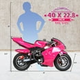 thumbnail image 2 of Mini Gas Power Pocket Bike for Kids Motorcycle, 40CC 4-Stroke Ride on Toys, Dual Brake, Max Speed 20 Mph, Max Weight 165 LB, Age 8+, 2 of 8