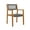 Teak finish +Dark Grey Rope, variant on Veralis Outdoor Patio Braided Rope Dining Chairs, Acacia Wood, Light Brown + Teak, Set of 2