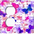 thumbnail image 4 of Metal Light Switch Plate Outlet Cover (Butterfly Rose Rink), 4 of 13