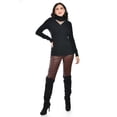 thumbnail image 5 of Sueter de cuello alto con detalle de malla Roman Fashion / Juvenil, 37910 (Negro) negro EG, 5 of 5