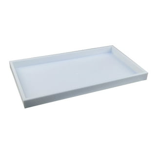 Ribbed Plastic Display Tray 12.5 x 24 x 0.75 High, White