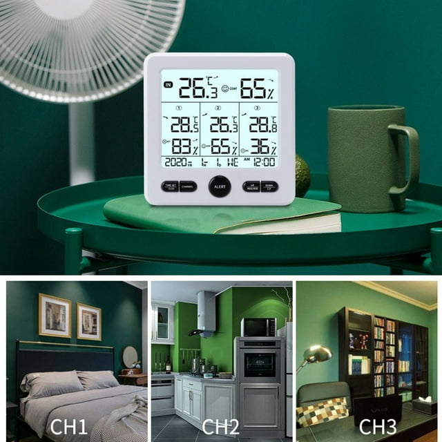 WIFKLSIIPG TS 6210 Multifunction Digital Temperature Hygrometer Wireless Digital Indoor Outdoor Forecast Sensor(White)
