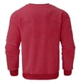 thumbnail image 4 of ZHOGXU Solid Color Crew Neck Sweatshirts For Men Hoodless Fleece Pullover Long Sleeve Athletic Top Streetwear Gym Workout Comfortable Outdoor Casual, 4 of 5