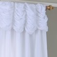 thumbnail image 2 of Exclusive Fabrics Exclusive Fabric Ruched Textured Faux Dupioni Silk Curtain (1 Panel) Ice 50 X 96 96 Inches, 2 of 5