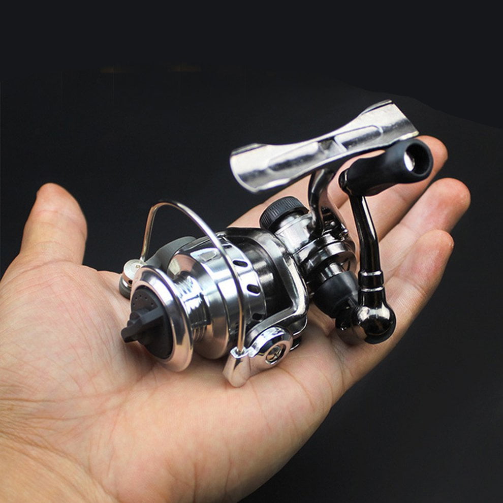 Mini Fishing Reel Palm Size Metal Ultra Light Small Spinning Ice Roller