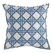 Greendale Home Fashions 20" x 20" Blue Cane Cotton Canvas Decorative Pillow
