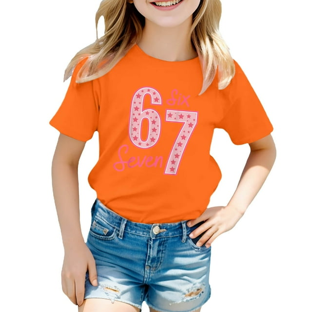 Shadoumai 67 Six Seven 6 7 Design Meme Drôle Mason 67 t-Shirts Enfants Design Graphique