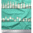 thumbnail image 1 of Soimoi Modal Satin Fabric Swirl,Bottle & Cocktail Bar Fabric Prints by Yard 42 Inch Wide, 1 of 1