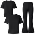 thumbnail image 5 of Gubotare Teen Girls Clothes Girls Clothes 2 Piece Cute T-Shirt Tops & Cargo Pants Spring Summer Outfits Teen Girls Size 8-9 (Black,8-9 Years), 5 of 6