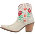 thumbnail image 2 of Dingo Womens Play Pretty Embroidered Floral Snip Toe Cowboy  Ankle Boots, 2 of 2