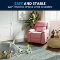 thumbnail image 5 of Flash Furniture Charlie Deluxe Padded Contemporary Pink Vinyl Kids Recliner with Storage Arms, 5 of 14