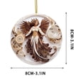 thumbnail image 3 of CSEONE Christmas Tree Decorations, Vintage Plastic Paper-Cut Hanging Decor for Holiday Wreath Mantel, Brown White Classic Pairs European Style Festive Home Decor, Khaki, 3 of 9