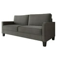 thumbnail image 4 of Home Design Marcia Square Arm Sofa with Padded Back and Seat, Modern Upholstery, Black Legs, Comfortable Living Room Seating, Gray, 4 of 9