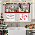 Farmhouse SemiSheer Curtain Valances Christmas Tree Stocking Candy