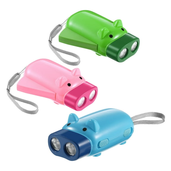 LOLIPPYY Kawaii Cute Pig Flashlight Portable Mini Torch Assorted Colors for Travel and Outdoor Use