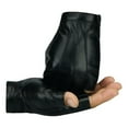thumbnail image 4 of Negro 1 Par De Cuero De La Pu Guantes De Medio Dedo ., 4 of 9