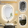 thumbnail image 6 of GODCHAR Oval Front and Backlit LED Bathroom Mirror, Anti-Fog, Dimmable Lighting, 3 Color Modes, Memory Function, 6 of 11
