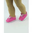thumbnail image 4 of 2 pack of slip on sneakers: pink and white For 18 Inch Doll, 4 of 5