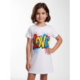 thumbnail image 3 of 9-10Y Girls Short Sleeve Dress Digital Print Casual, 3 of 6