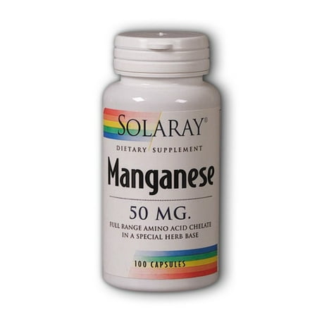Solaray Manganese 50 mg - 100 Capsules (Best Sources Of Manganese)