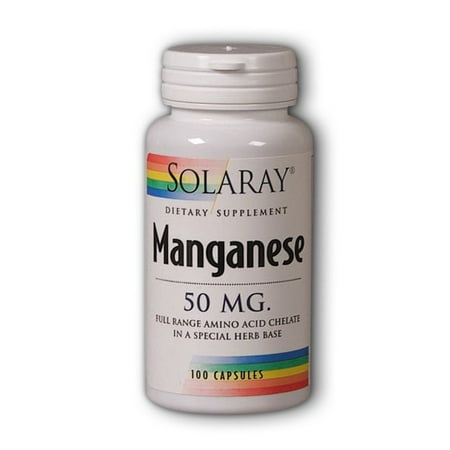 100 Mg 50 Gels - Solaray Manganese 50 mg - 100 Capsules