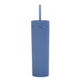 thumbnail image 3 of Double Layer Plastic Cup Frosted Rubber Paint Water Cup 16oz Straight Straw Cup, 3 of 3