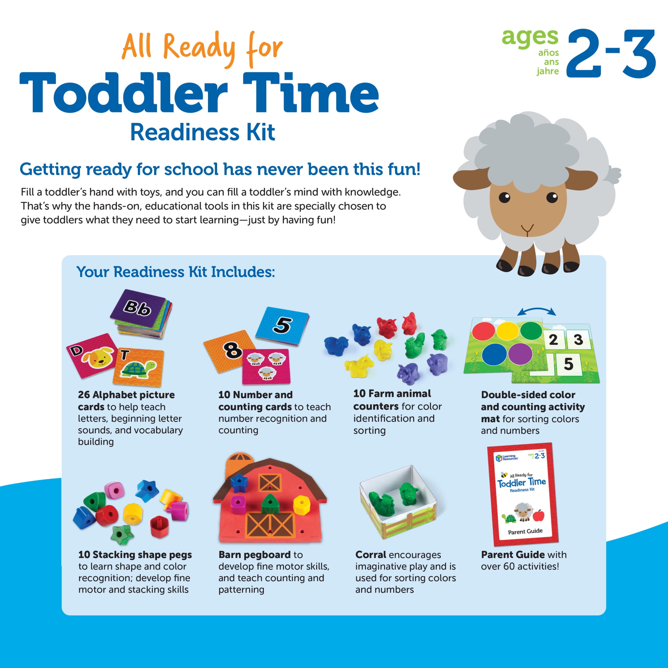 Learning Resources All Ready for Toddler Time Activity Set, Playset, Ages 2+
