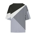 thumbnail image 5 of AKOEE Womens 3/4 Length Plus Size T Shirt Graphic Print Loose Crew Neck Tops Short Sleeve S-5X Casual Large Tees (Medium, Gray), 5 of 5