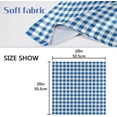 thumbnail image 7 of GZHJMY Set of 6 Retro Vintage Blue Checkered Gingham Plaid Tartan Geometric Check Cloth Napkins Washable Polyester Dinner Napkins 20"X20" for Dining Table Wedding Party Fall Holidays, 7 of 7