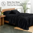 thumbnail image 4 of Bare Home Ultra-Soft Stretchy Sheet Set - Premium 1800 Collection - Deep Pockets - 4 Piece - Queen, Black, 4 of 8