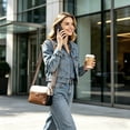 thumbnail image 3 of Trendy Crossbody Bags for Women, Small Shoulder Bag Messenger Bag Cross Body Travel Purse Handbag Wallet with Adjustable Strap, PU Leather, Brown, 3 of 7
