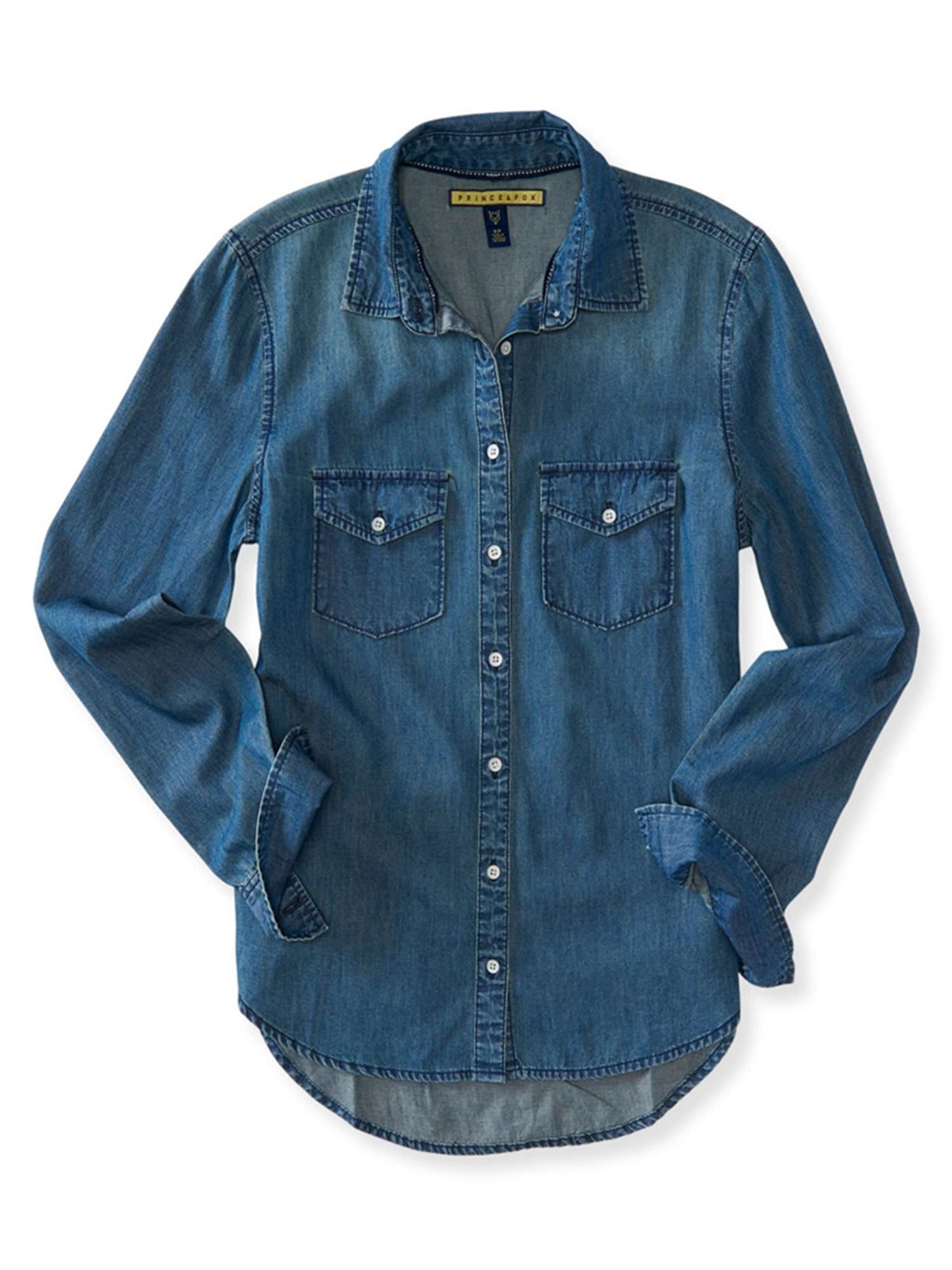 aeropostale juniors denim button up 