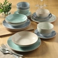 thumbnail image 4 of Gibson Home Stonebury 16 Piece Plates and Bowls Assorted Color Dishes - Handpainted Stoneware Dinnerware Set - Service for 4, 4 of 29