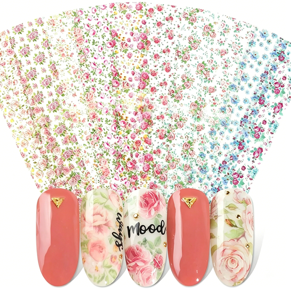 Sticker Paper Nail Nail Stickers Foil Transfer Wraps for Flower Art and Manicure Designs ...